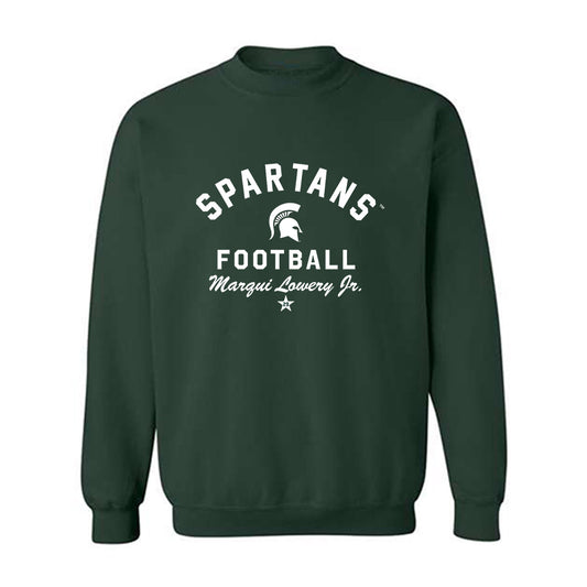 Michigan State - NCAA Football : Marqui Lowery Jr. - Classic Shersey Crewneck Sweatshirt-0