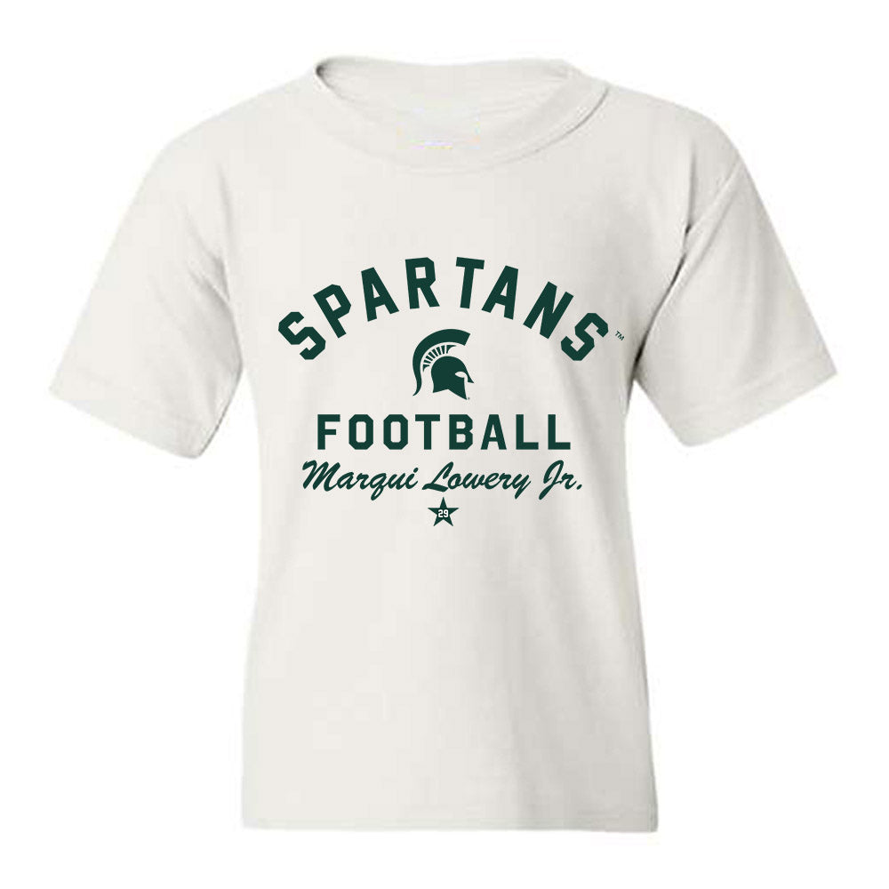 Michigan State - NCAA Football : Marqui Lowery Jr. - Classic Shersey Youth T-Shirt-0