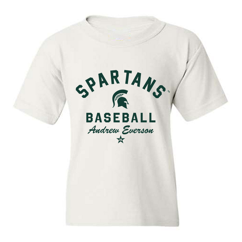 Michigan State - NCAA Baseball : Andrew Everson - Classic Shersey Youth T-Shirt-0
