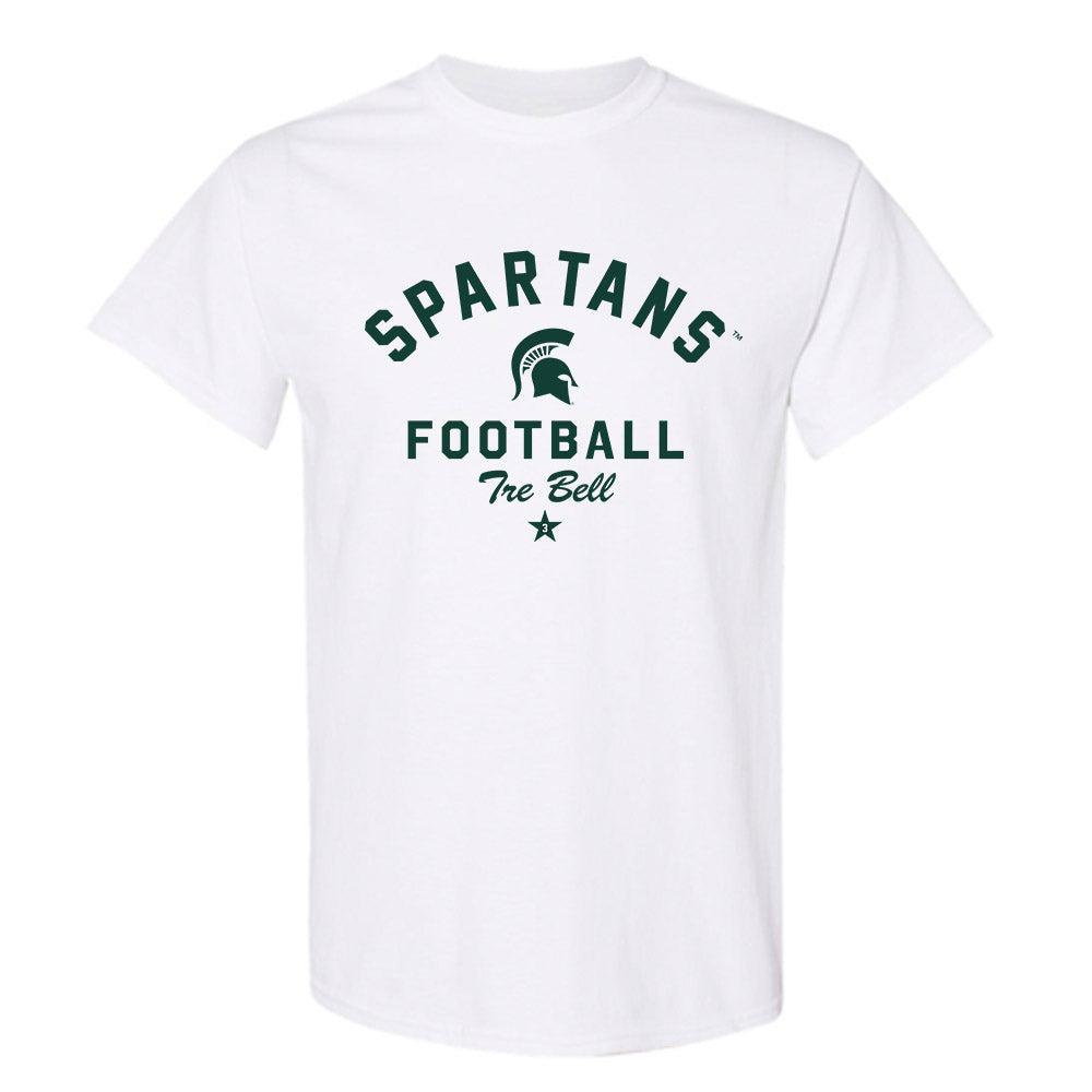 Michigan State - NCAA Football : Tre Bell - Classic Shersey T-Shirt-0