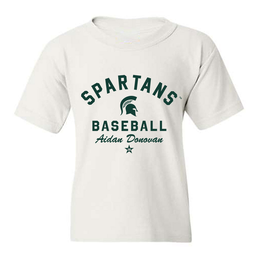 Michigan State - NCAA Baseball : Aidan Donovan - Classic Shersey Youth T-Shirt-0