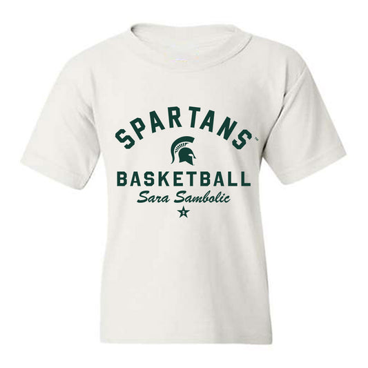Michigan State - NCAA Women's Basketball : Sara Sambolic - Classic Shersey Youth T-Shirt-0