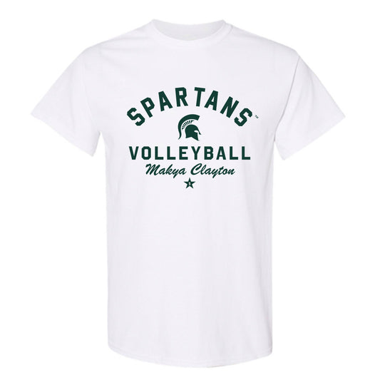 Michigan State - NCAA Women's Volleyball : Makya Clayton - Classic Shersey T-Shirt-0