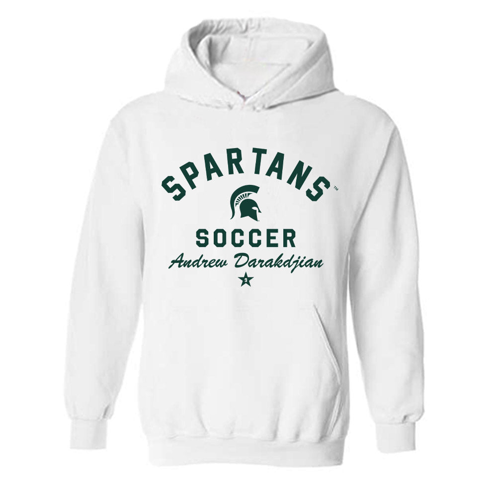 Michigan State - NCAA Men's Soccer : Andrew Darakdjian - Classic Shersey Hooded Sweatshirt-0