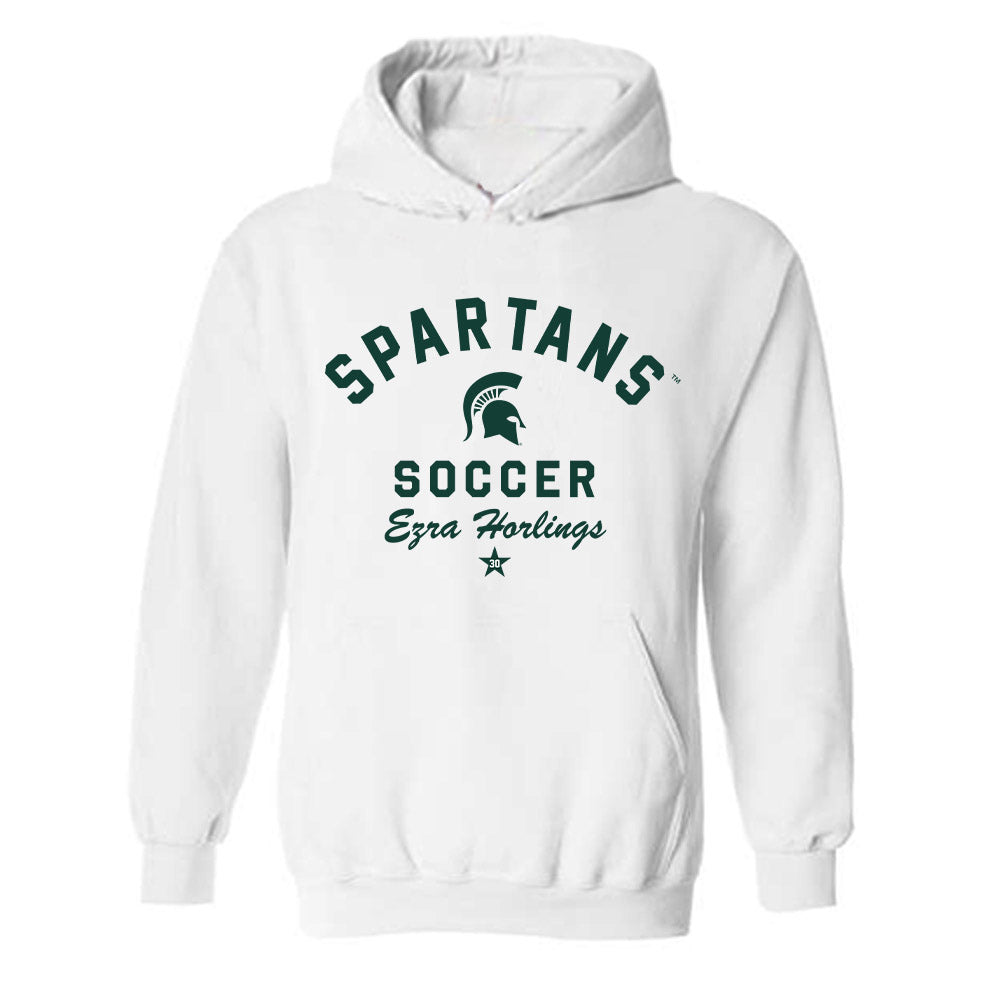 Michigan State - NCAA Men's Soccer : Ezra Horlings - Classic Shersey Hooded Sweatshirt-0