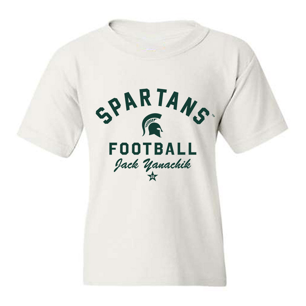 Michigan State - NCAA Football : Jack Yanachik - Classic Shersey Youth T-Shirt-0