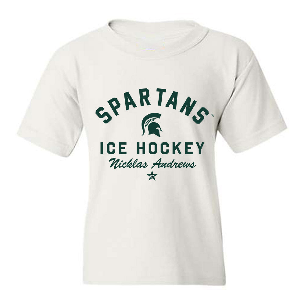 Michigan State - NCAA Men's Ice Hockey : Nicklas Andrews - Classic Shersey Youth T-Shirt-0
