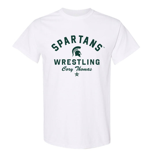 Michigan State - NCAA Wrestling : Cory Thomas - Classic Shersey T-Shirt-0