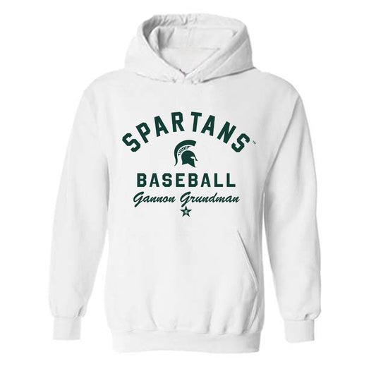 Michigan State - NCAA Baseball : Gannon Grundman - Classic Shersey Hooded Sweatshirt-0