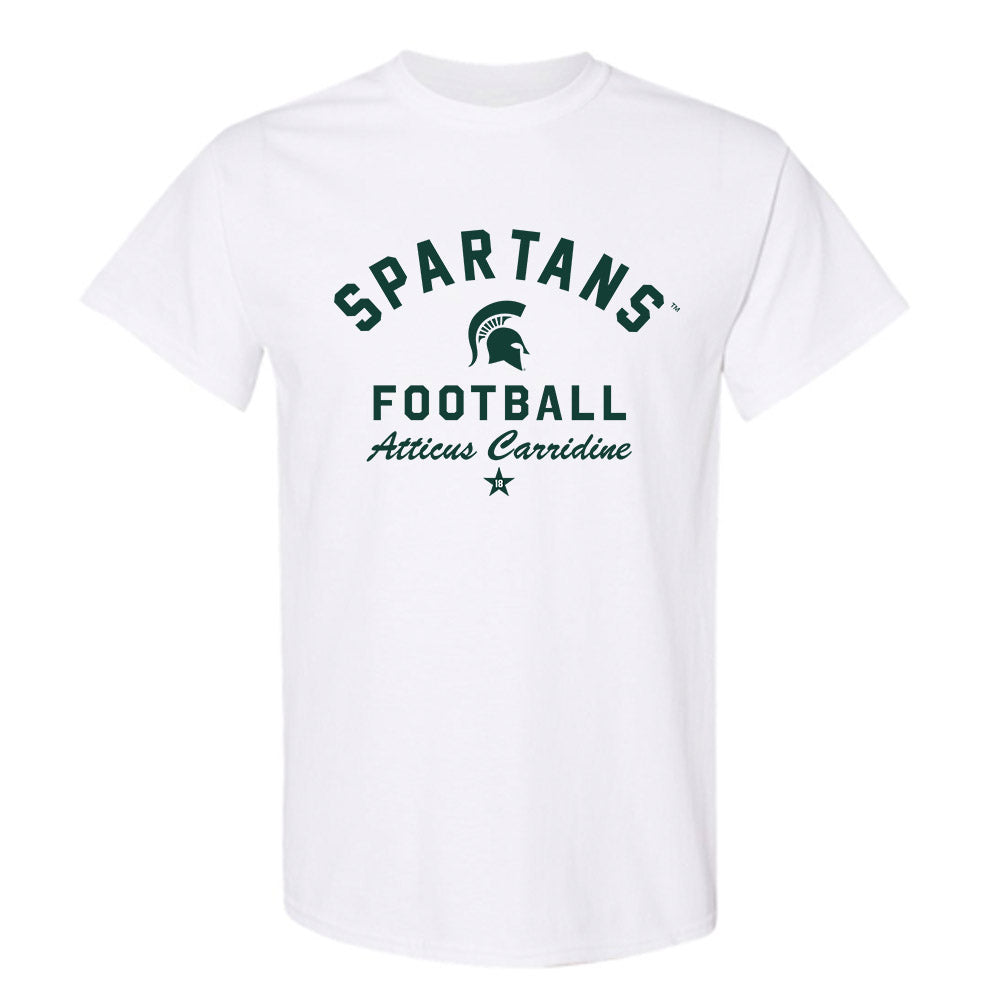 Michigan State - NCAA Football : Atticus Carridine - Classic Shersey T-Shirt-0