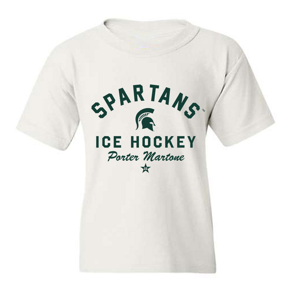 Michigan State - NCAA Men's Ice Hockey : Porter Martone - Classic Shersey Youth T-Shirt-0