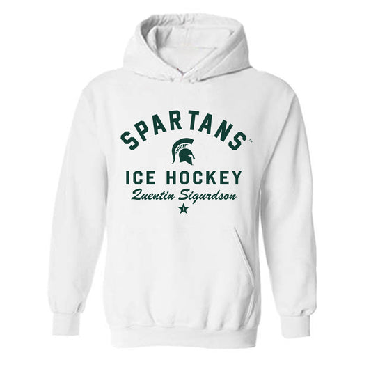 Michigan State - NCAA Men's Ice Hockey : Quentin Sigurdson - Classic Shersey Hooded Sweatshirt-0