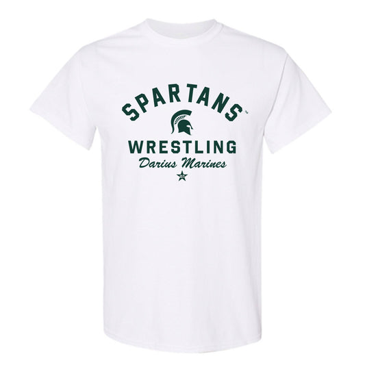 Michigan State - NCAA Wrestling : Darius Marines - Classic Shersey T-Shirt-0