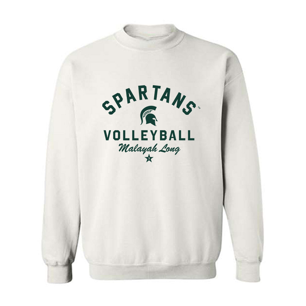 Michigan State - NCAA Women's Volleyball : Malayah Long - Classic Shersey Crewneck Sweatshirt-0
