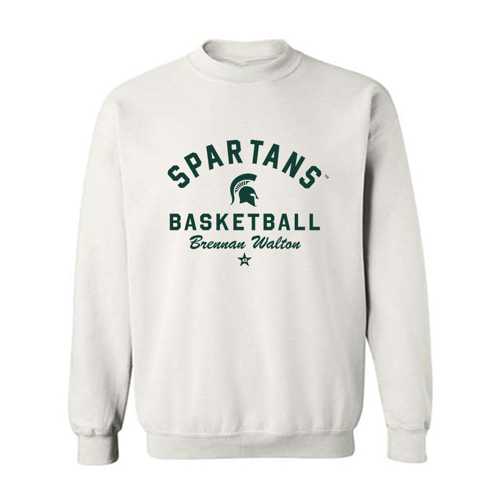 Michigan State - NCAA Men's Basketball : Brennan Walton - Classic Shersey Crewneck Sweatshirt-0