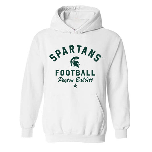 Michigan State - NCAA Football : Peyton Babbitt - Classic Shersey Hooded Sweatshirt-0