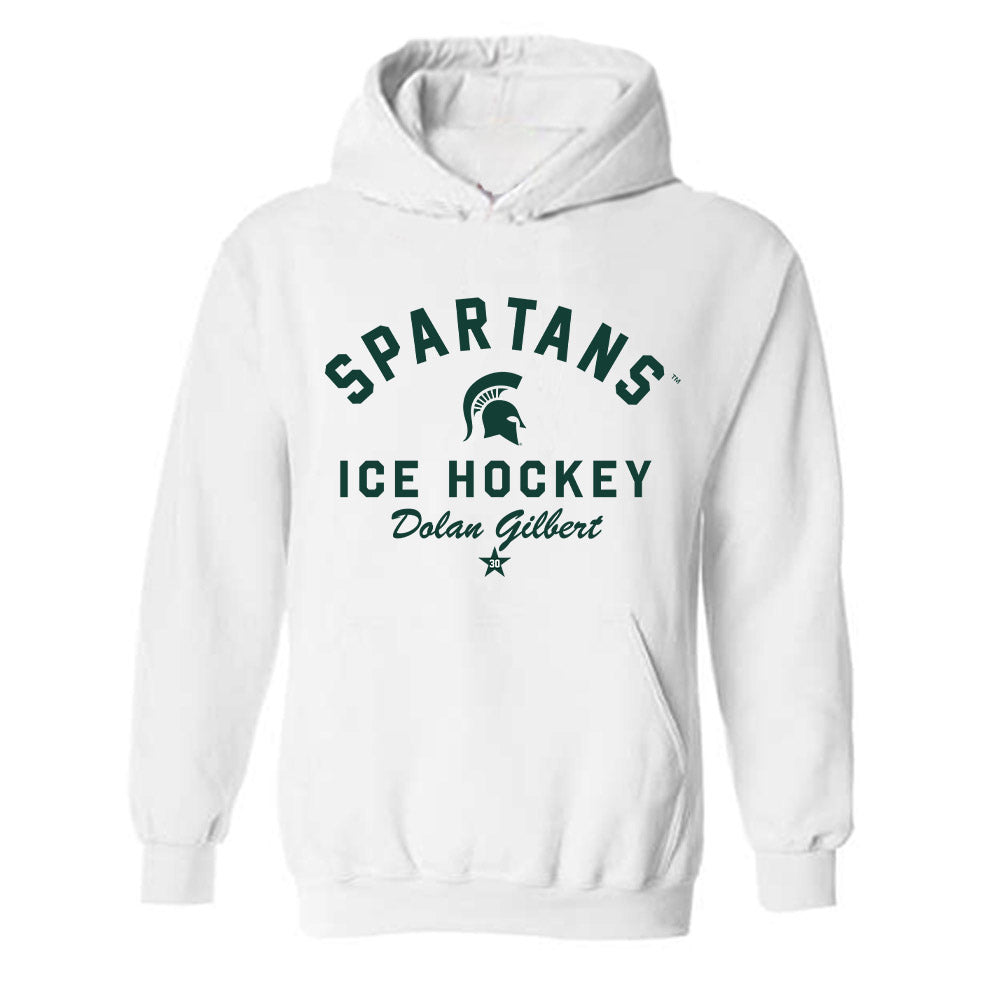Michigan State - NCAA Men's Ice Hockey : Dolan Gilbert - Classic Shersey Hooded Sweatshirt-0