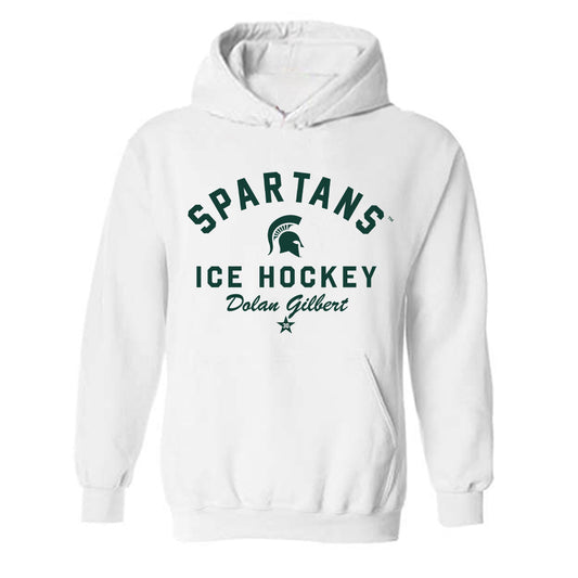 Michigan State - NCAA Men's Ice Hockey : Dolan Gilbert - Classic Shersey Hooded Sweatshirt-0