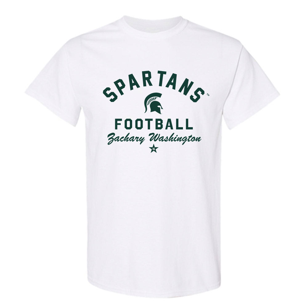 Michigan State - NCAA Football : Zachary Washington - Classic Shersey T-Shirt-0