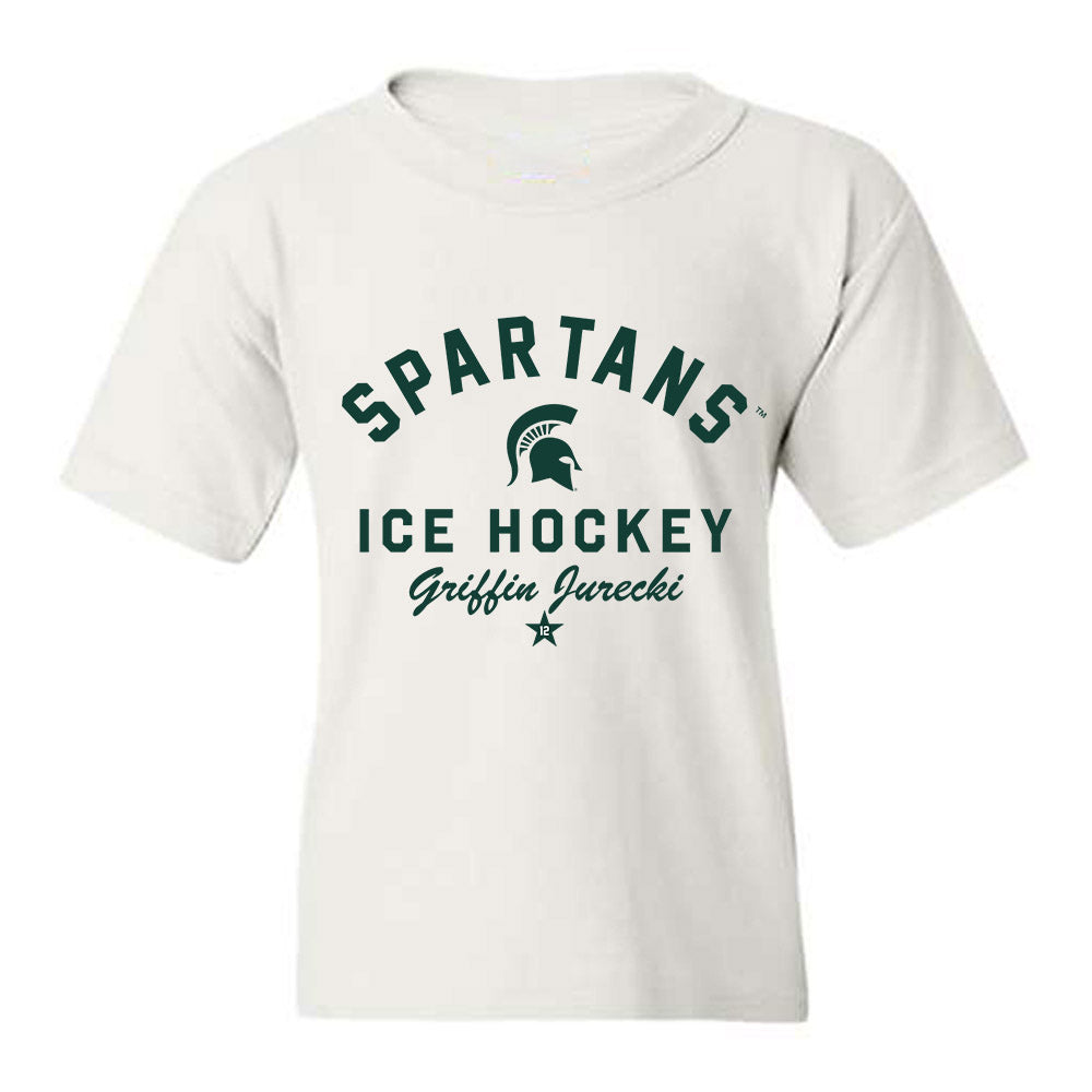 Michigan State - NCAA Men's Ice Hockey : Griffin Jurecki - Classic Shersey Youth T-Shirt-0