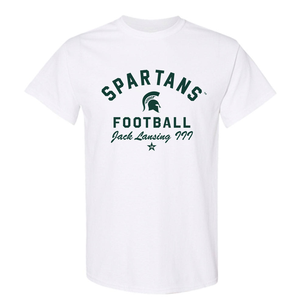 Michigan State - NCAA Football : Jack Lansing III - Classic Shersey T-Shirt-0