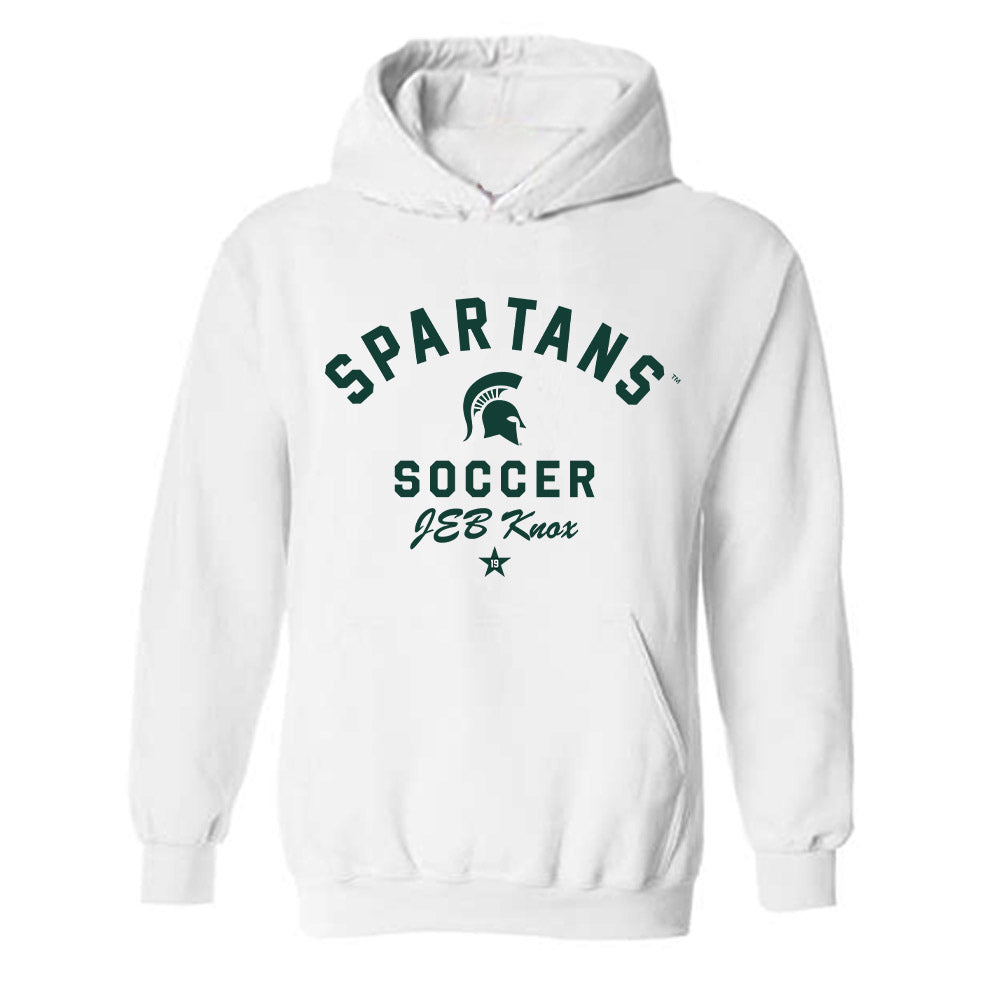 Michigan State - NCAA Men's Soccer : JEB Knox - Classic Shersey Hooded Sweatshirt-0