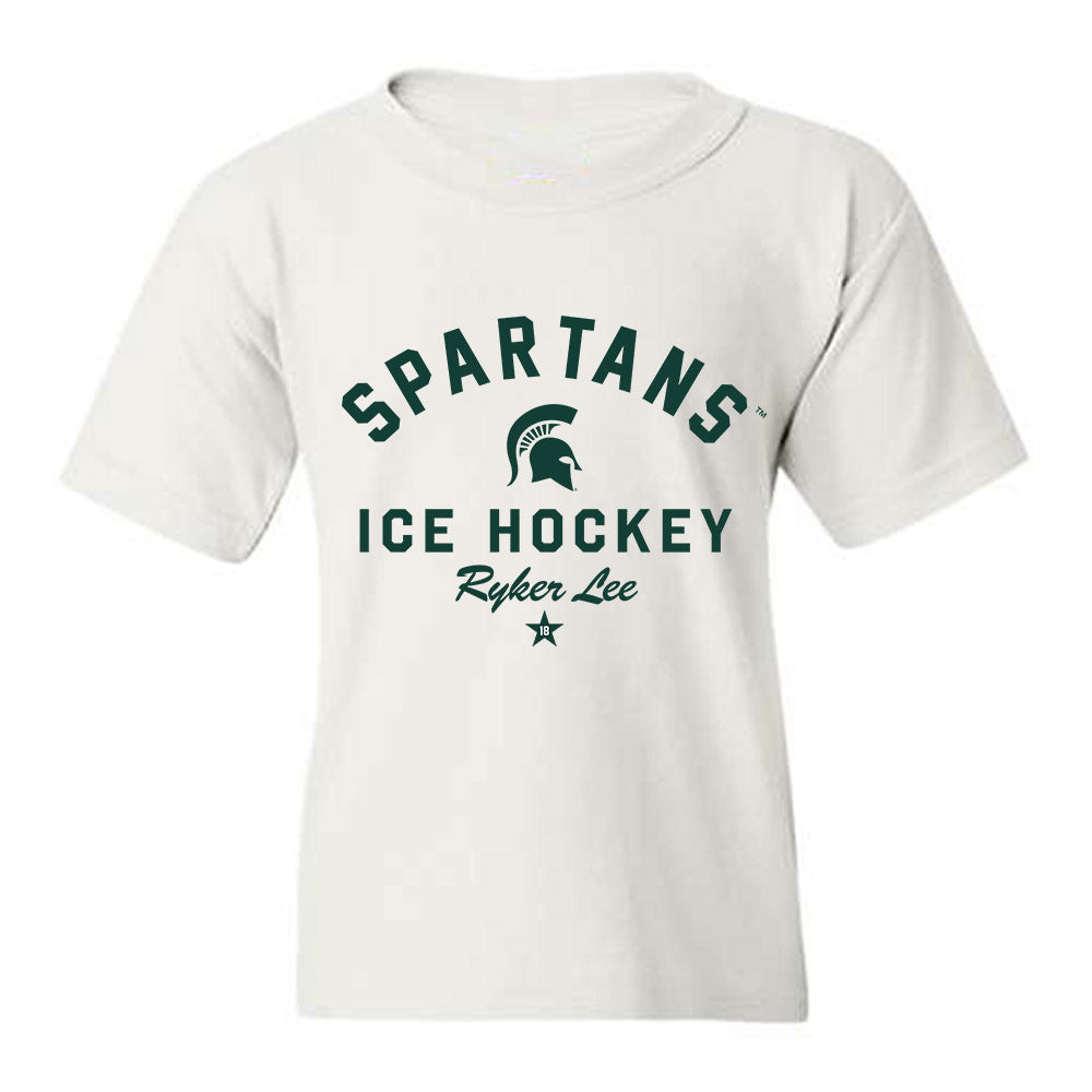 Michigan State - NCAA Men's Ice Hockey : Ryker Lee - Classic Shersey Youth T-Shirt-0