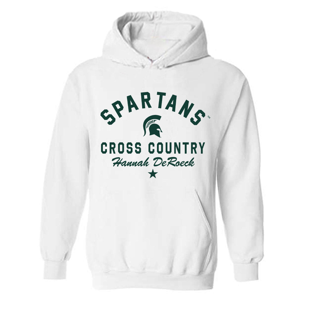 Michigan State - NCAA Women's Cross Country : Hannah DeRoeck - Classic Shersey Hooded Sweatshirt-0