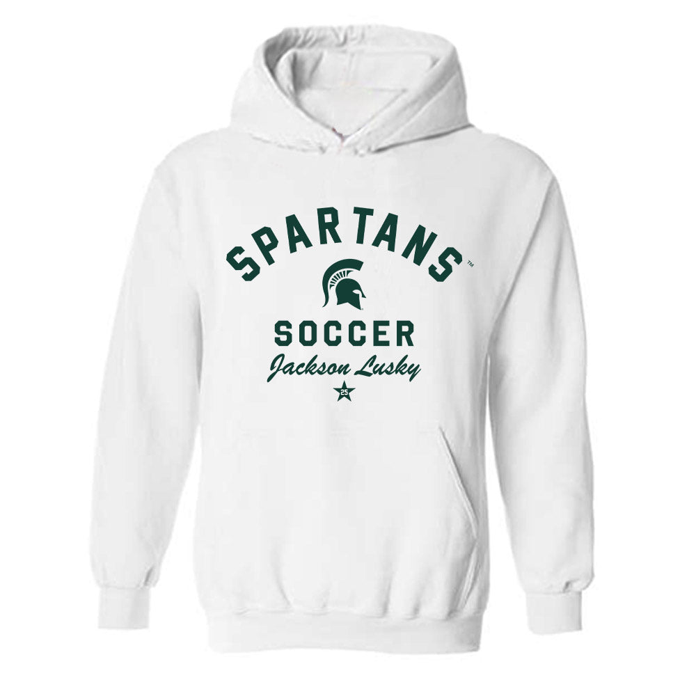 Michigan State - NCAA Men's Soccer : Jackson Lusky - Classic Shersey Hooded Sweatshirt-0