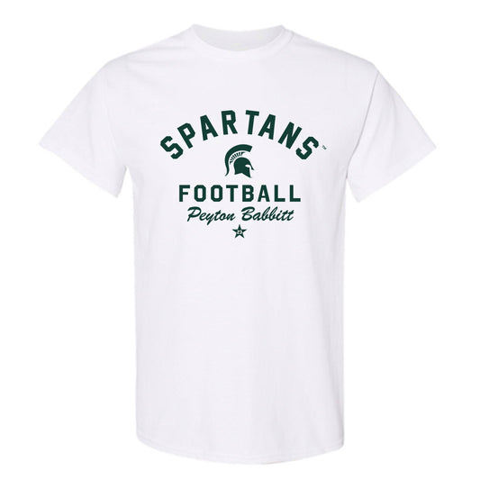 Michigan State - NCAA Football : Peyton Babbitt - Classic Shersey T-Shirt-0