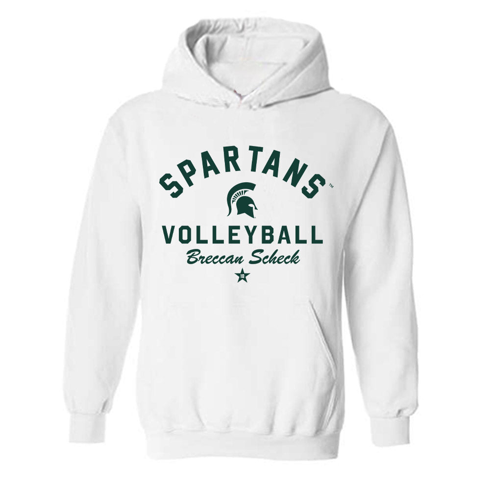 Michigan State - NCAA Women's Volleyball : Breccan Scheck - Classic Shersey Hooded Sweatshirt-0