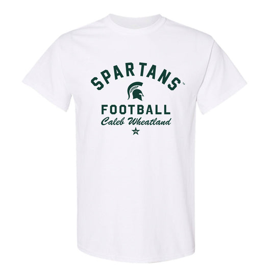 Michigan State - NCAA Football : Caleb Wheatland - Classic Shersey T-Shirt-0