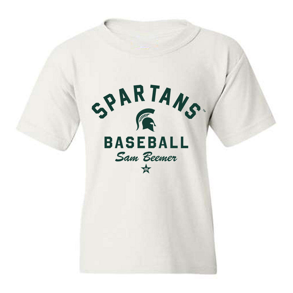 Michigan State - NCAA Baseball : Sam Beemer - Classic Shersey Youth T-Shirt-0