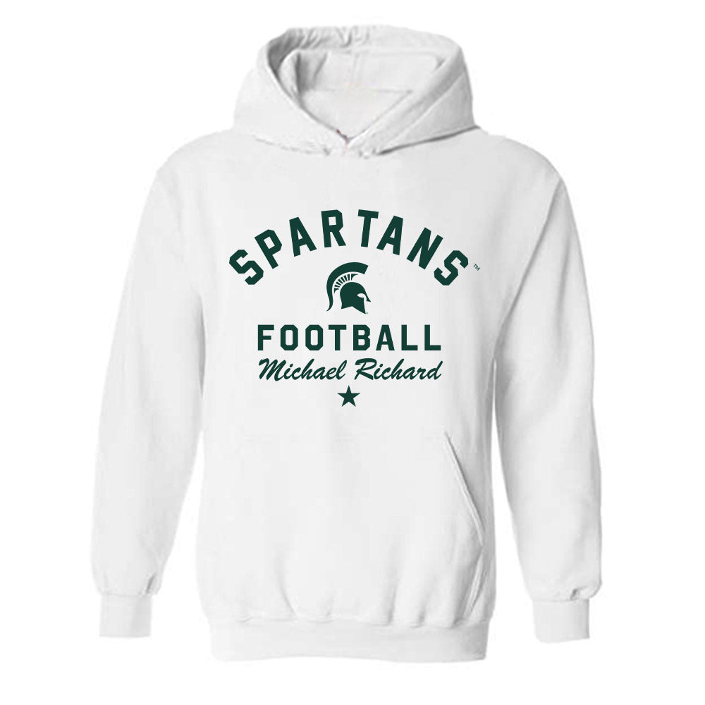 Michigan State - NCAA Football : Michael Richard - Classic Shersey Hooded Sweatshirt-0