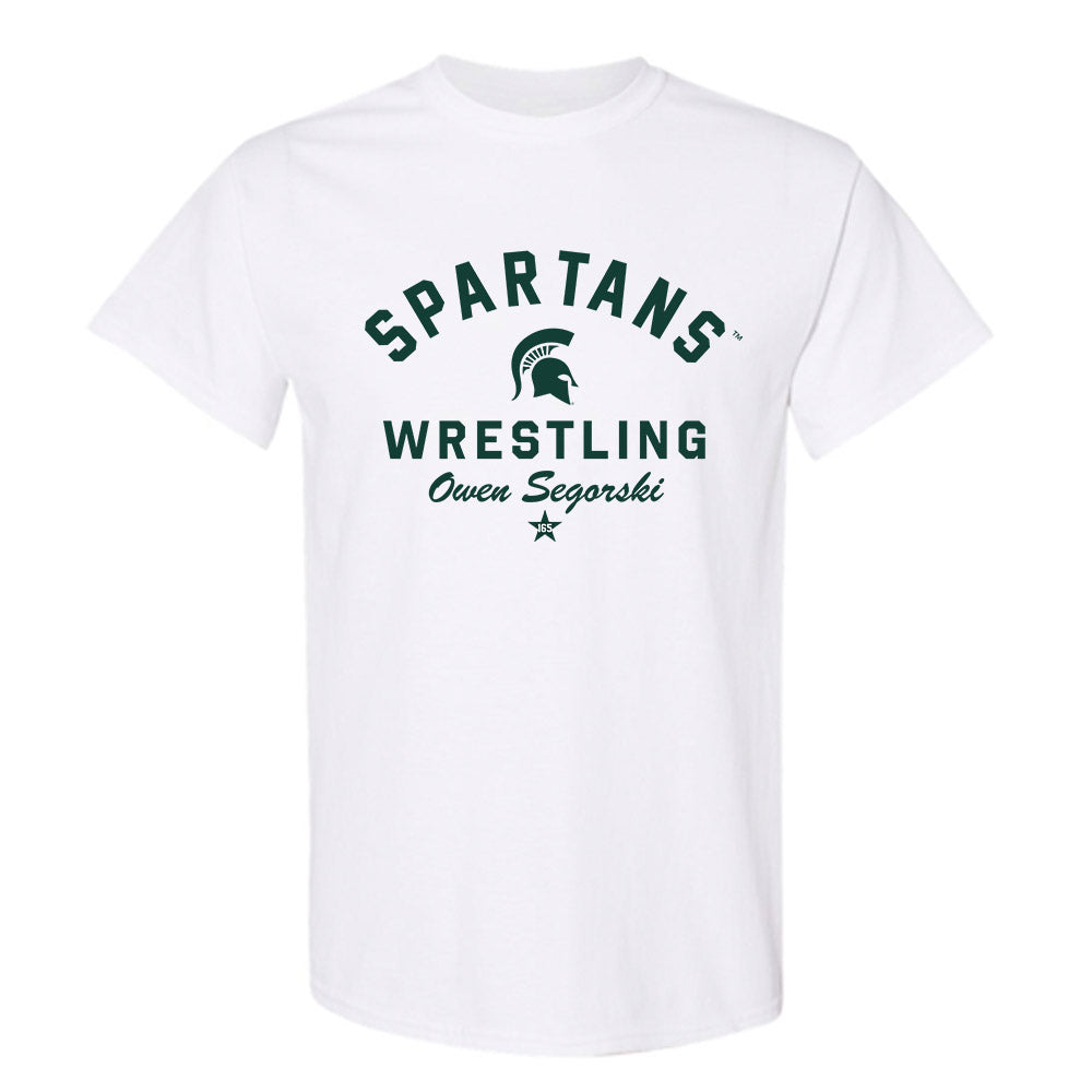 Michigan State - NCAA Wrestling : Owen Segorski - Classic Shersey T-Shirt-0