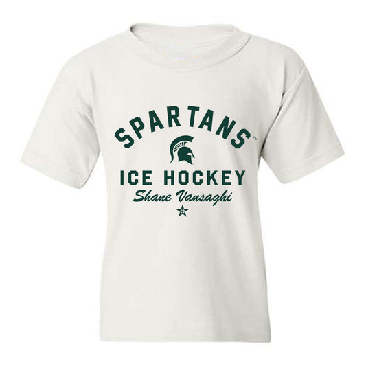 Michigan State - NCAA Men's Ice Hockey : Shane Vansaghi - Classic Shersey Youth T-Shirt-0