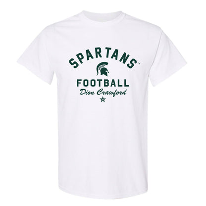 Michigan State - NCAA Football : Dion Crawford - Classic Shersey T-Shirt-0