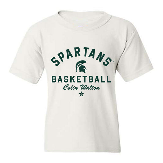 Michigan State - NCAA Men's Basketball : Colin Walton - Classic Shersey Youth T-Shirt-0