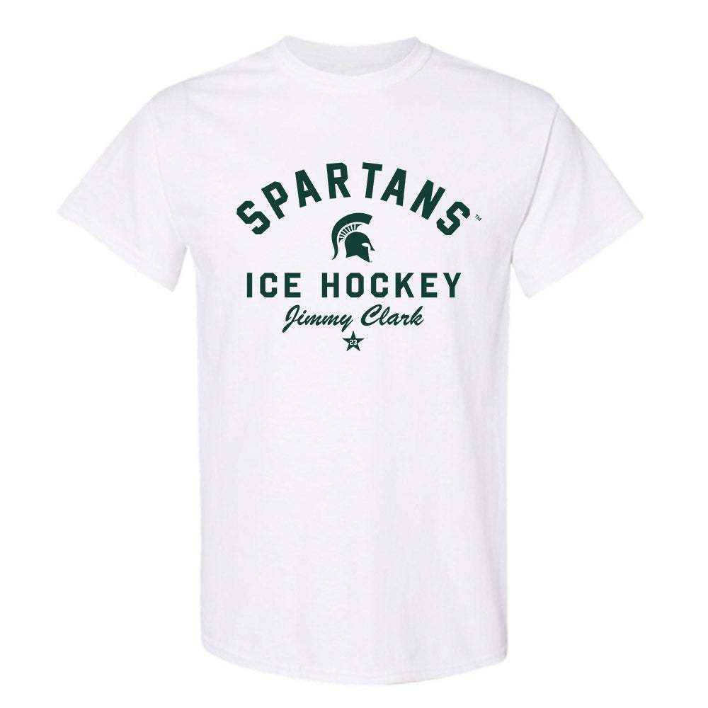 Michigan State - NCAA Men's Ice Hockey : Jimmy Clark - Classic Shersey T-Shirt-0