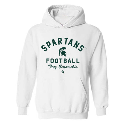 Michigan State - NCAA Football : Trey Serauskis - Classic Shersey Hooded Sweatshirt-0