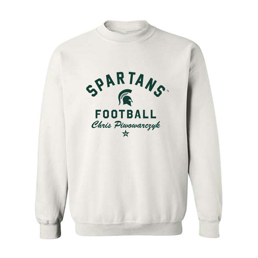 Michigan State - NCAA Football : Chris Piwowarczyk - Classic Shersey Crewneck Sweatshirt-0
