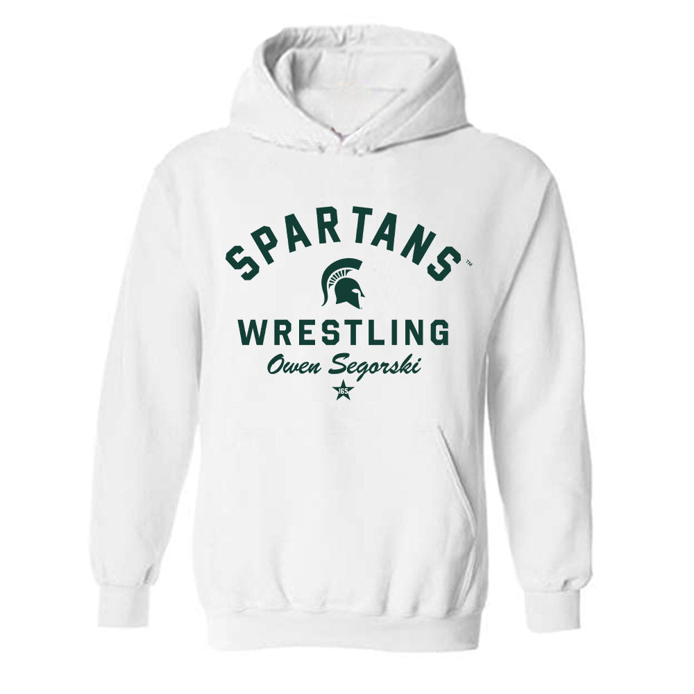 Michigan State - NCAA Wrestling : Owen Segorski - Classic Shersey Hooded Sweatshirt-0