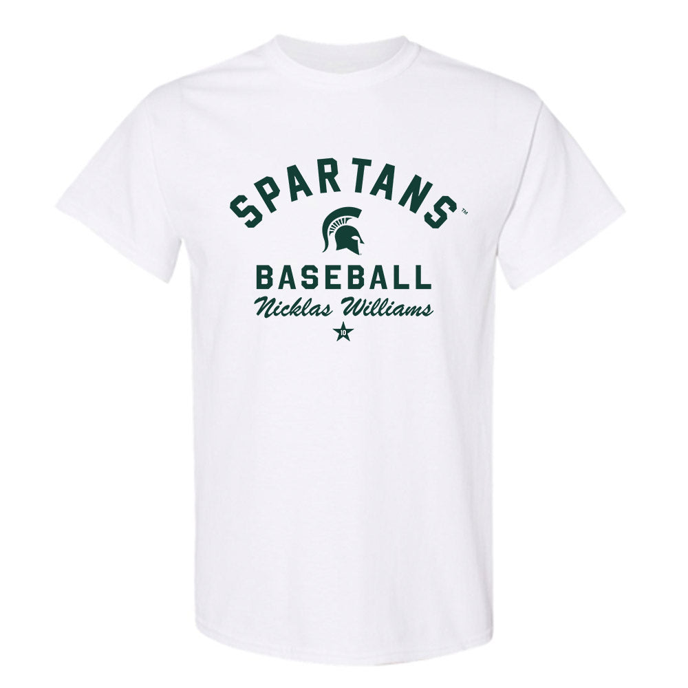 Michigan State - NCAA Baseball : Nicklas Williams - Classic Shersey T-Shirt-0