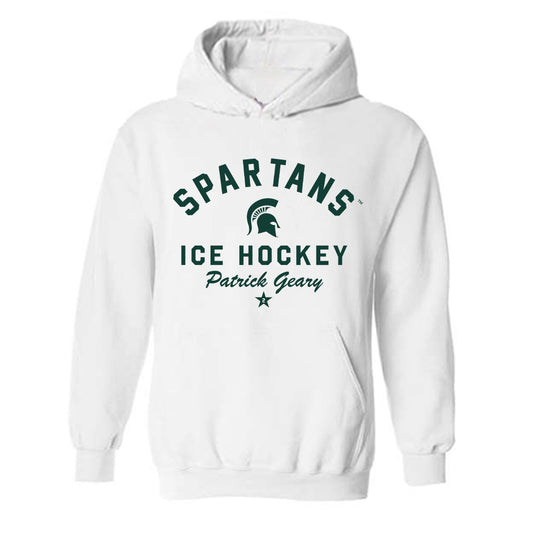 Michigan State - NCAA Men's Ice Hockey : Patrick Geary - Classic Shersey Hooded Sweatshirt-0