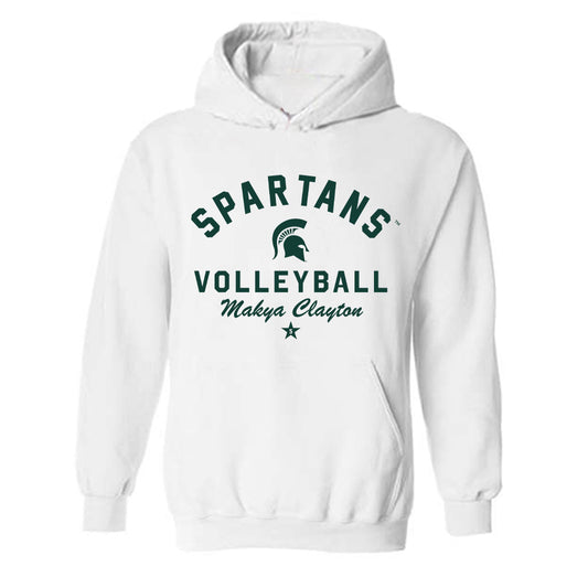 Michigan State - NCAA Women's Volleyball : Makya Clayton - Classic Shersey Hooded Sweatshirt-0