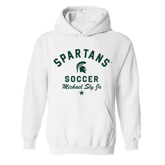 Michigan State - NCAA Men's Soccer : Michael Sly Jr - Classic Shersey Hooded Sweatshirt-0