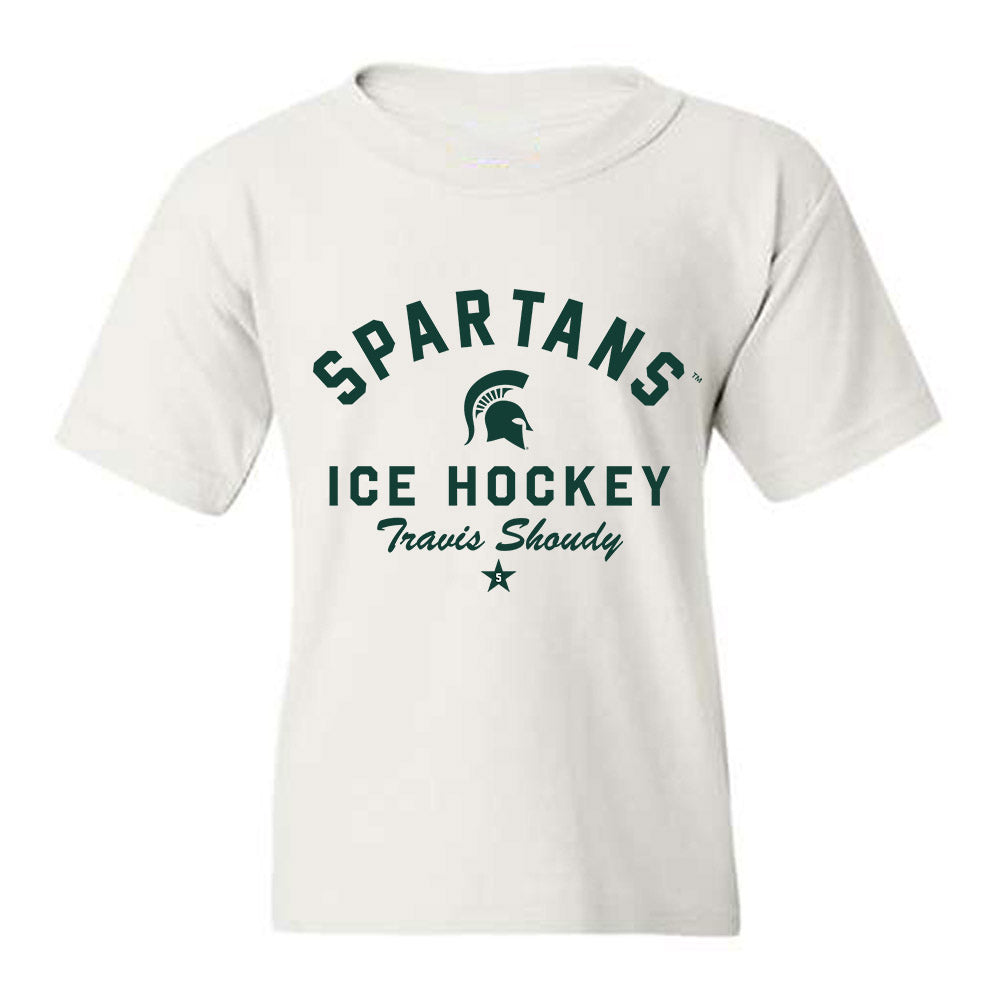 Michigan State - NCAA Men's Ice Hockey : Travis Shoudy - Classic Shersey Youth T-Shirt-0