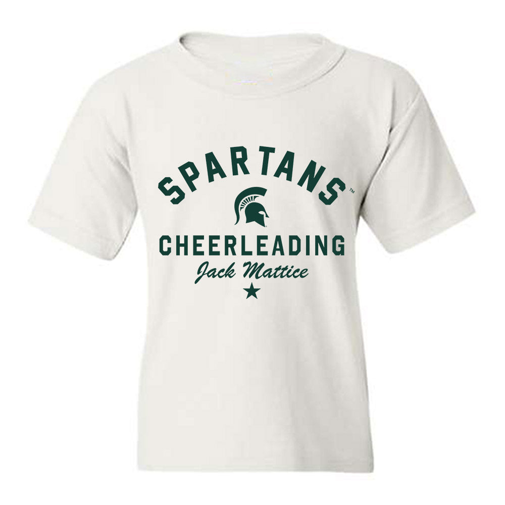 Michigan State - NCAA Cheerleading : Jack Mattice - Classic Shersey Youth T-Shirt-0