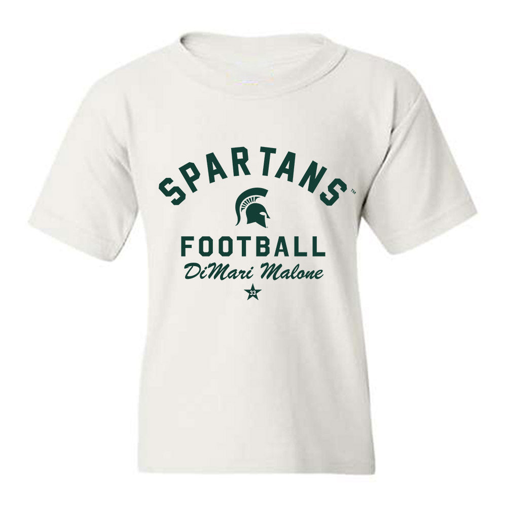 Michigan State - NCAA Football : DiMari Malone - Classic Shersey Youth T-Shirt-0
