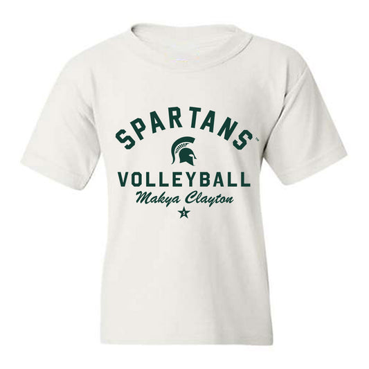 Michigan State - NCAA Women's Volleyball : Makya Clayton - Classic Shersey Youth T-Shirt-0
